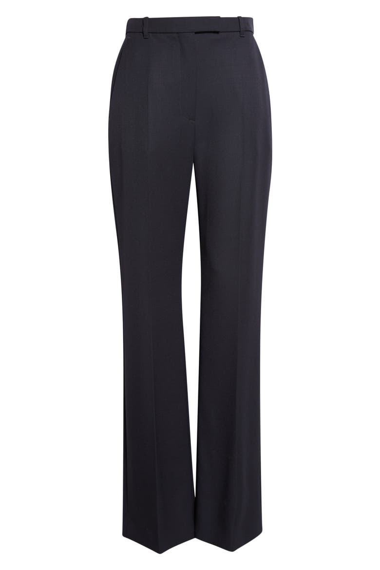 High Waist Wool Straight Leg Pants, Alternate, color, INDIGO