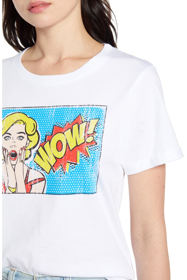Comic Book Graphic Tee, Alternate, color, WHITE