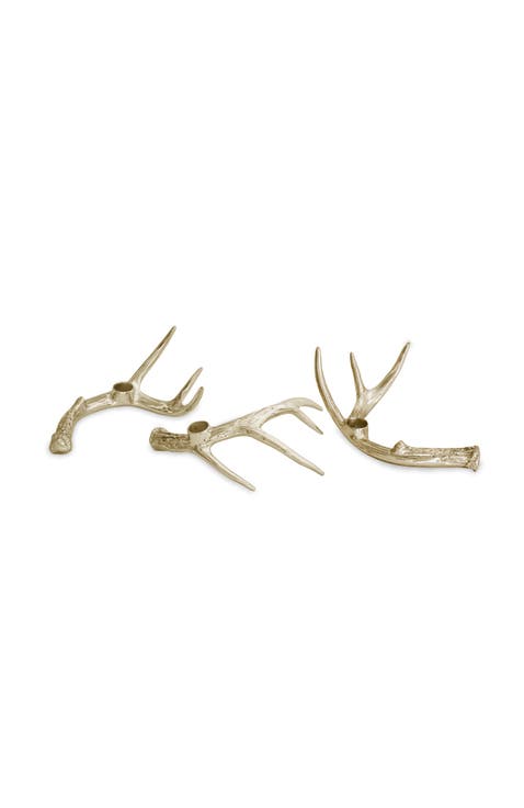WESTERN Antler Candlestick Set of 3