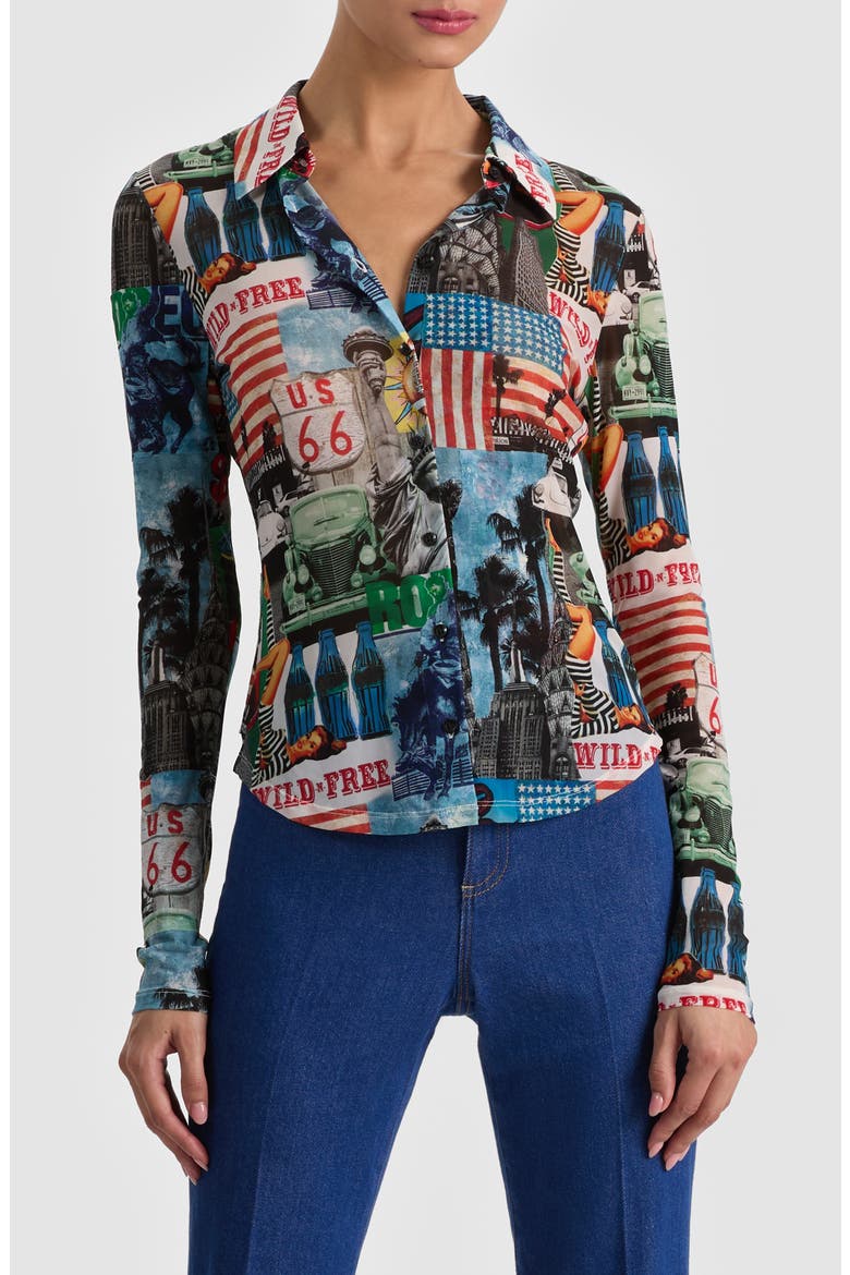 Jade Mesh Shirt, Main, color, OPEN ROAD