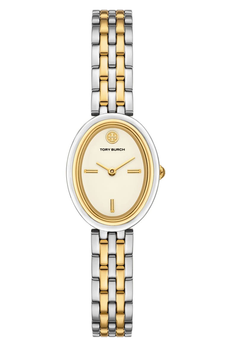 The Oval Bracelet Watch, 22mm x 28mm, Main, color, TWO TONE