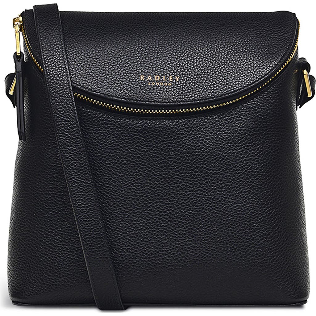 Radley London Crown Hill Small Leather Crossbody Bag In Black