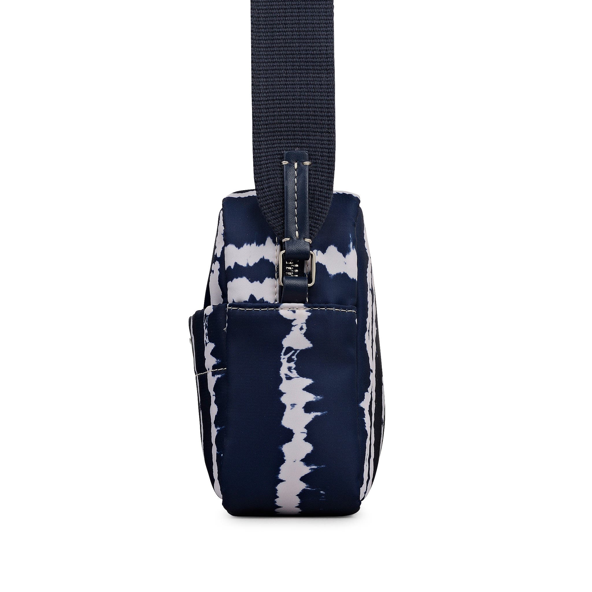 Radley Halley Row - Tie Dye Stripe Small Ziptop Crossbody Bag, Alternate, color, Naval