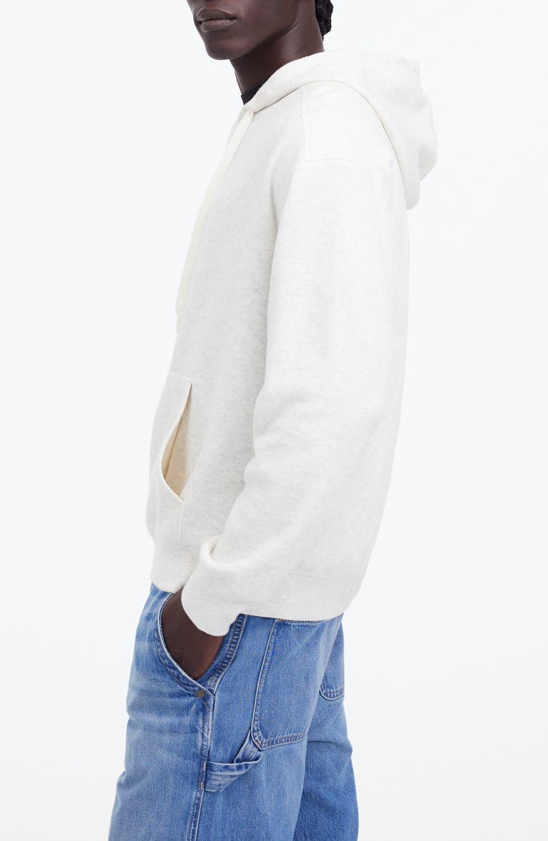 Madewell Heathered Rib Knit Hoodie, Alternate, color,