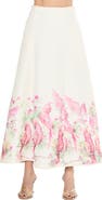 CIEBON Tallis Placed Bird Print Skirt