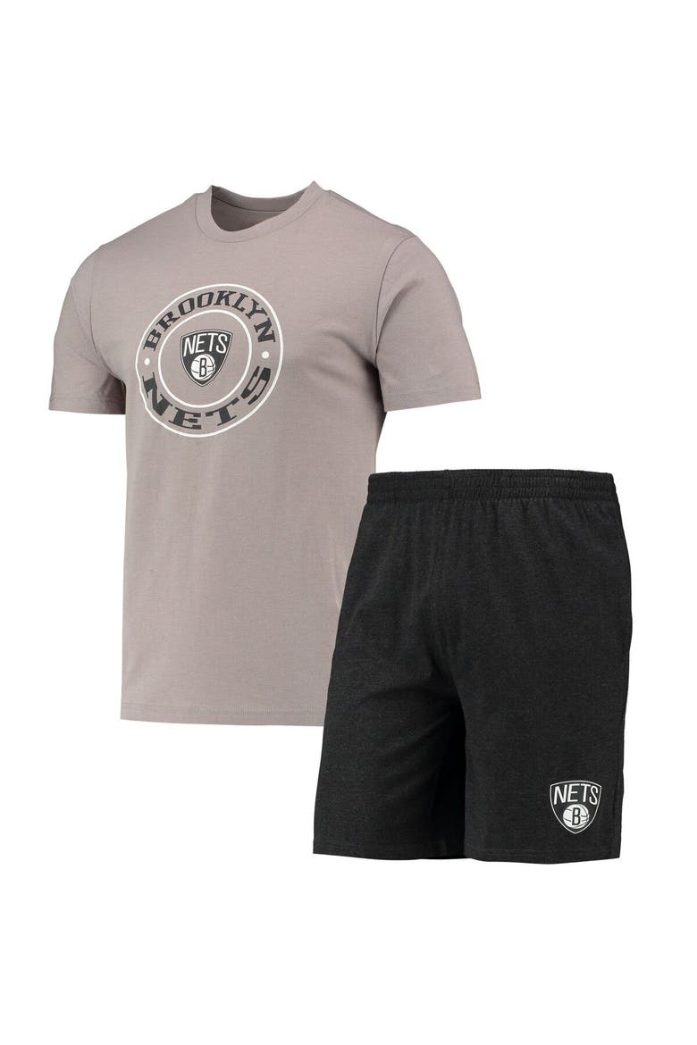 Men's Concepts Sport Black/Gray Brooklyn Nets T-Shirt & Shorts Sleep Set, Main, color, Black