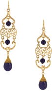 OLIVIA WELLES Edith Beaded Filigree Drop Earrings