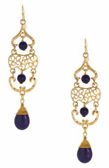 OLIVIA WELLES Edith Beaded Filigree Drop Earrings