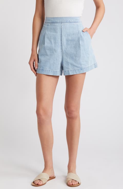 Clean Denim Pull-On Shorts (Palmwood Wash)