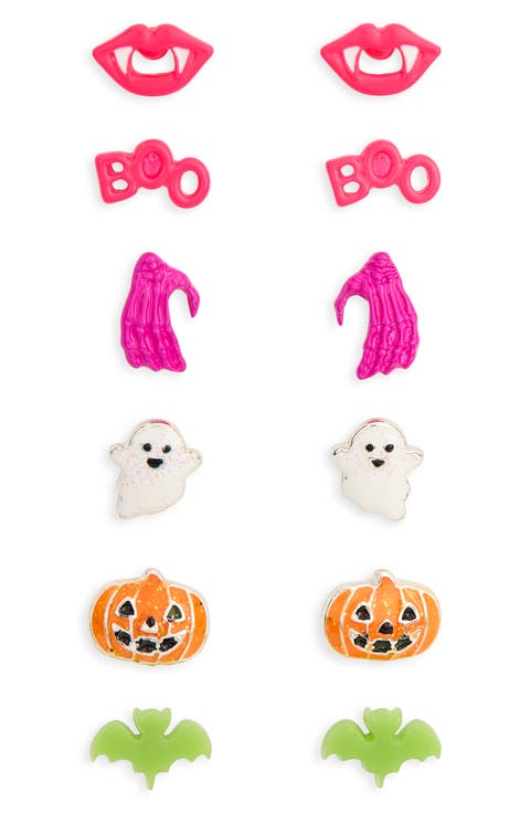 Set of 6 Boo Stud Earrings