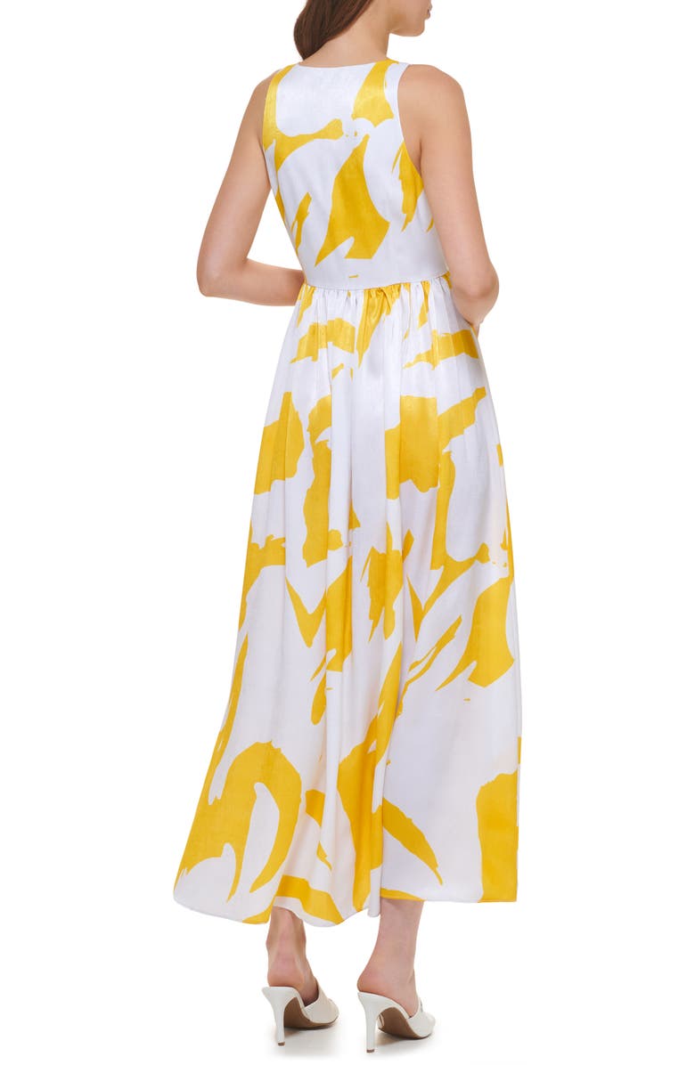 DKNY Print Sleeveless Satin Dress, Alternate, color, 