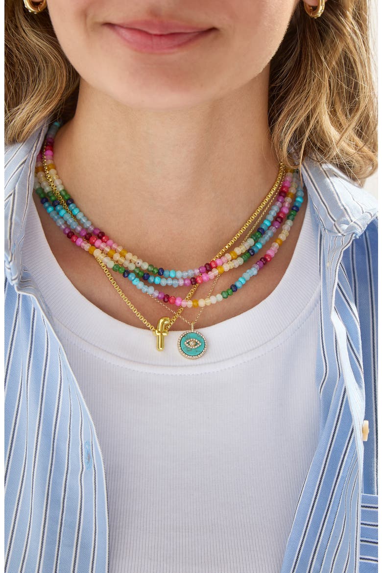 Lena Semiprecious Layered Necklace, Alternate, color, MULTICOLORED