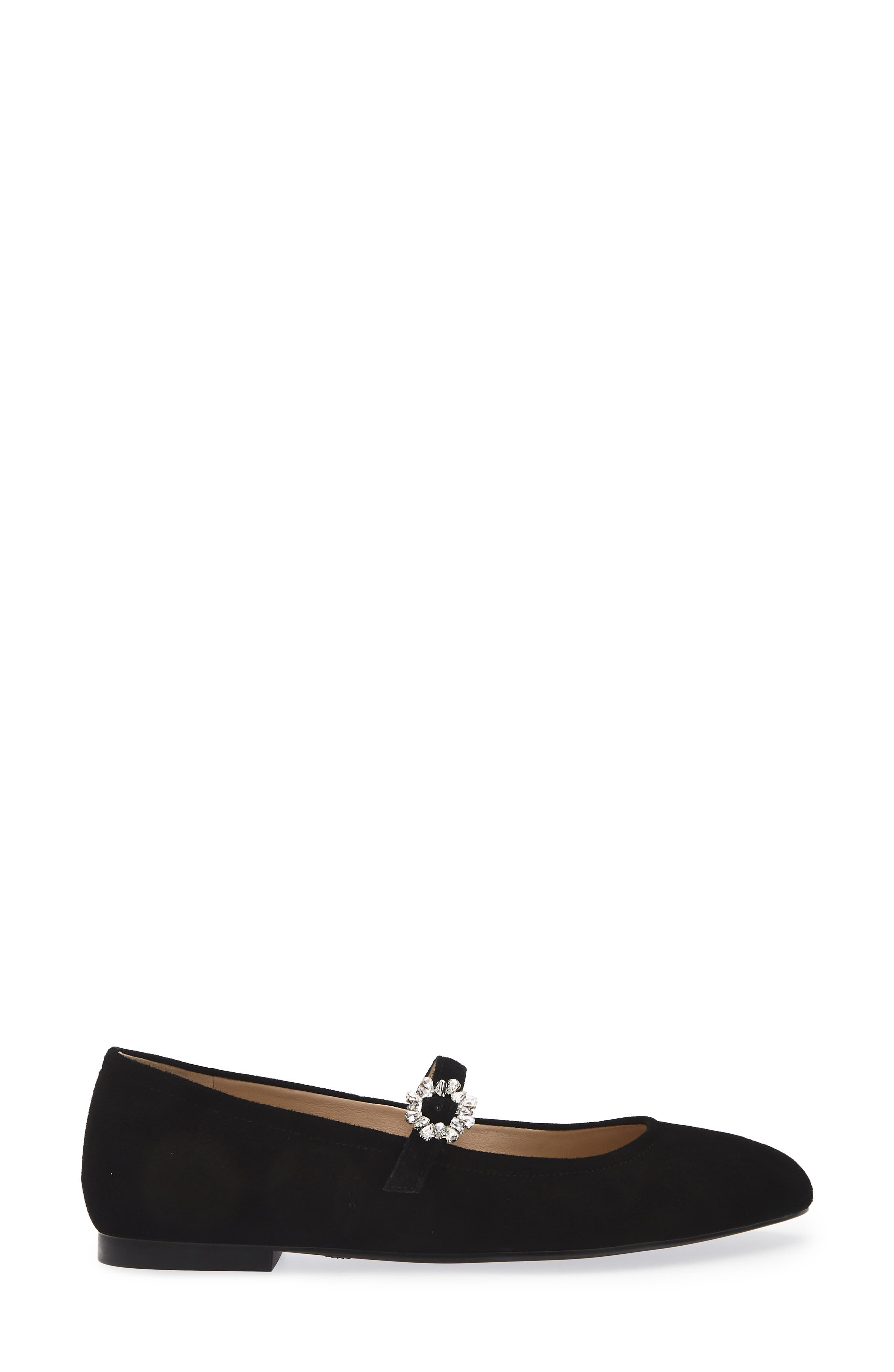 Stuart Weitzman Aura May Jane Flat, Alternate, color, Black/ Black