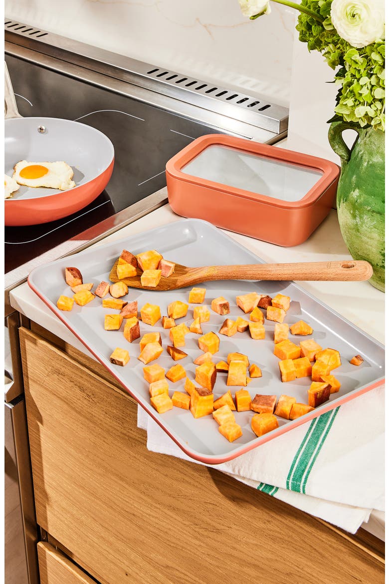 Nonstick Ceramic Medium Baking Sheet, Alternate, color, MARIGOLD