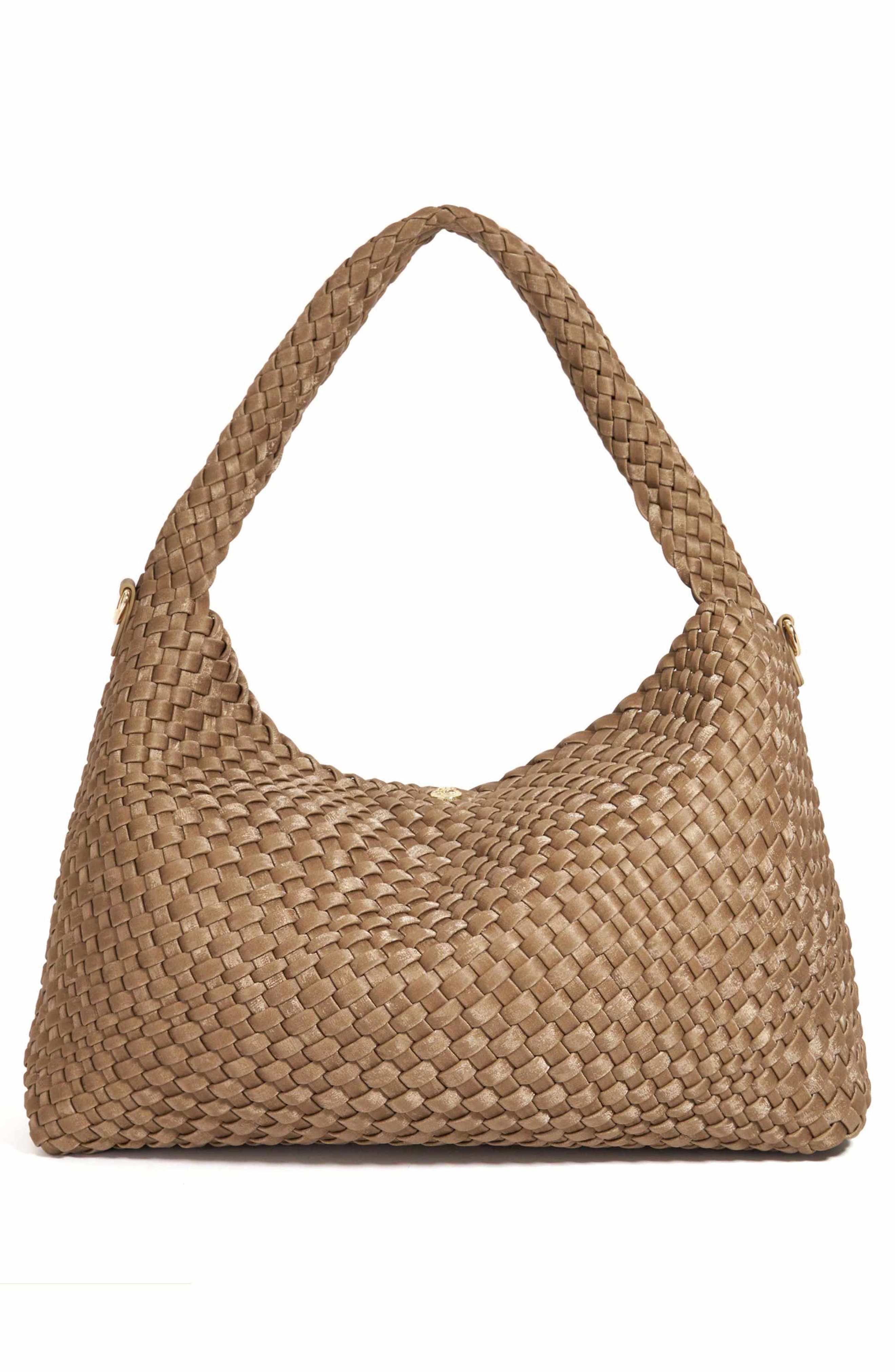 Deliberate L Woven Shoulder Bag, Alternate, color, BRONZE