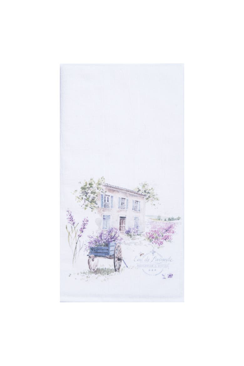 27" x 18" Lavender Countryside Eau de Kitchen and Bathroom Graphic Print Hand Towel, Main, color, Purple