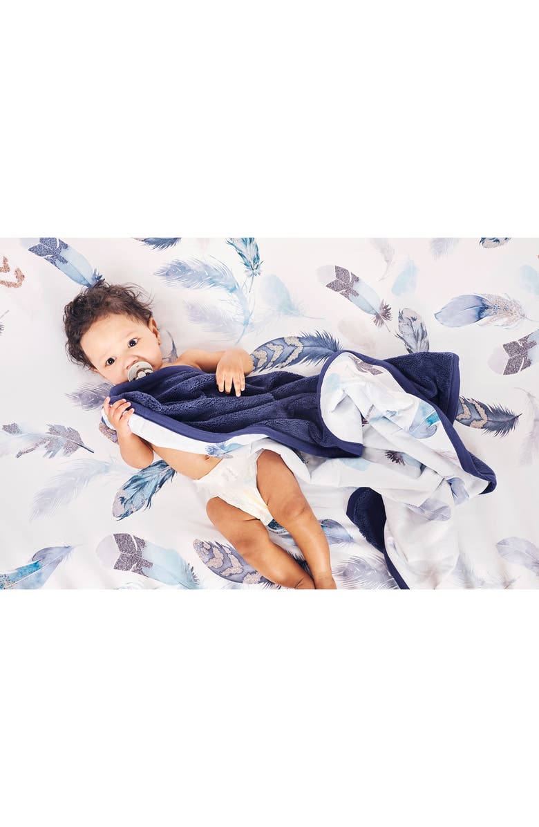 Oilo Feather Cuddle Blanket, Crib Skirt & Crib Sheet Set, Alternate, color,