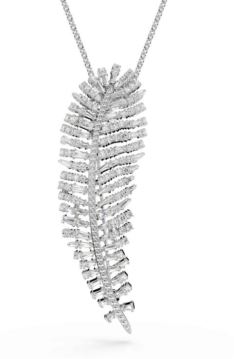 Vienna Convertible Feather Pendant Necklace