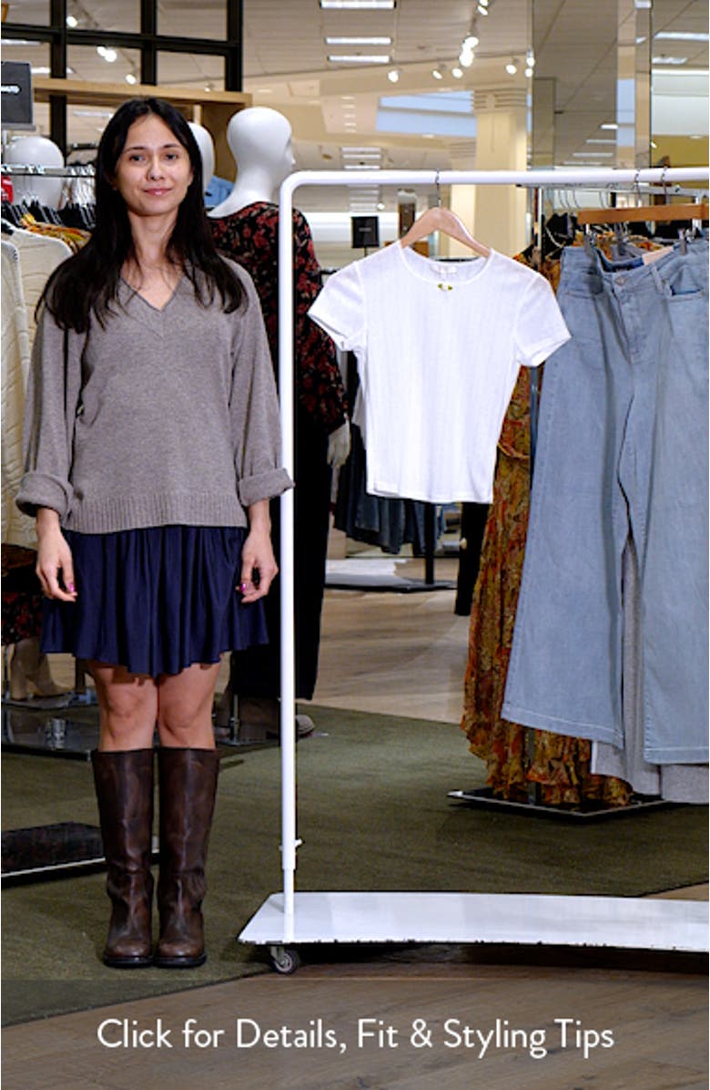 Anna Pointelle Cotton T-Shirt, sales video thumbnail