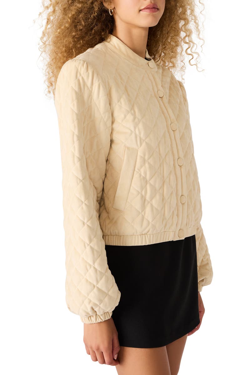 Steve Madden Brylee Quilted Jacket, Alternate, color, Irish Cream