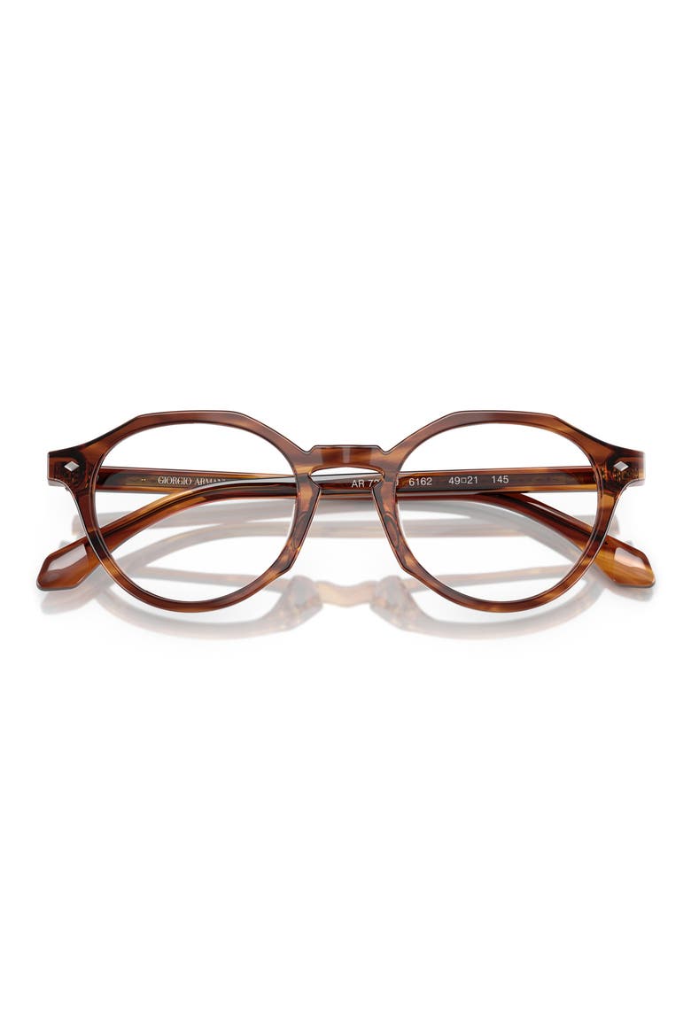 47mm Small Phantos Optical Glasses, Alternate, color, STRIPED BROWN / DEMO LENS