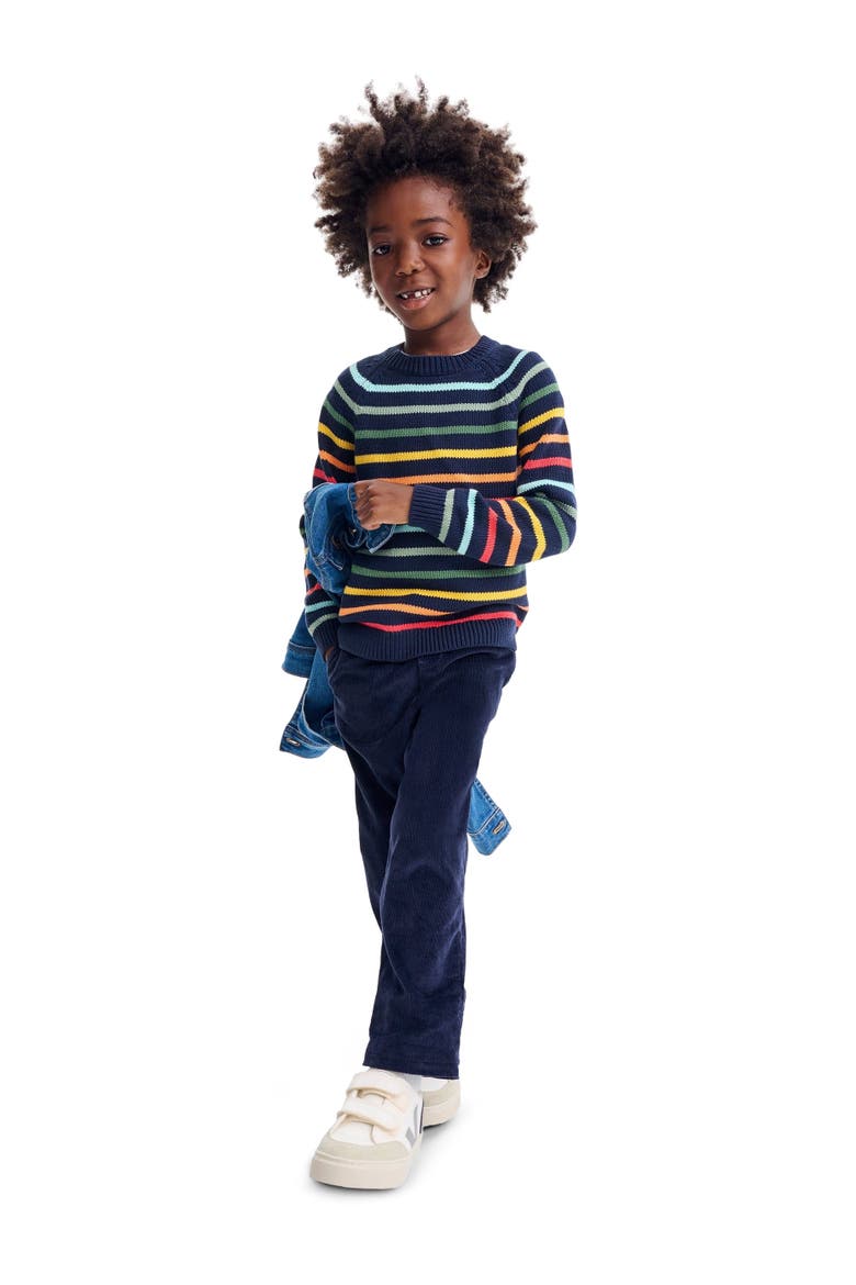 Kids Stretch Corduroy Drawstring Pant, Alternate, color, Navy