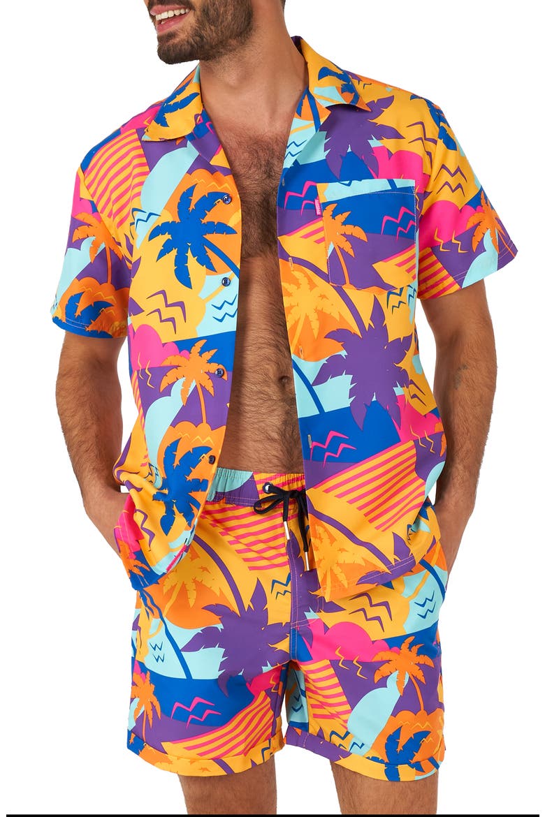 2-Piece Palm Power Summer Set, Alternate, color, MULTICOLOR