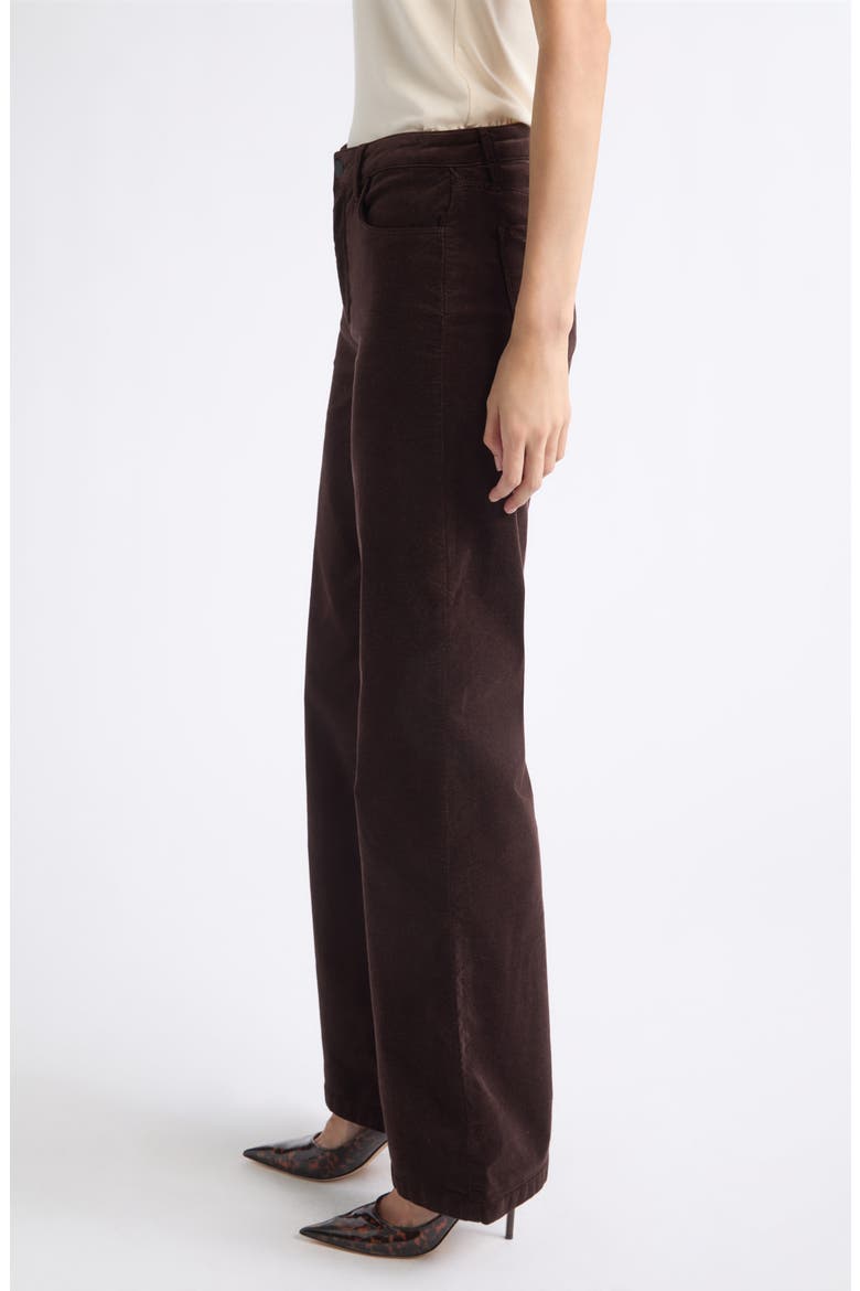 Scottie Wide Leg Velvet Pants, Alternate, color, DARK JAVA