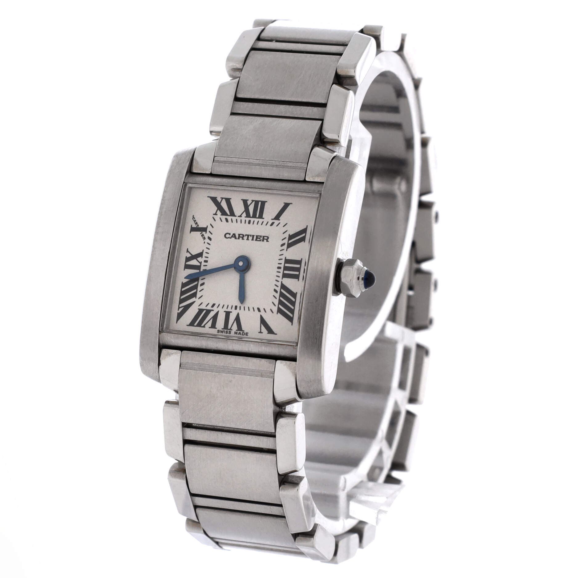 Tank Francaise Quartz Watch Stainless Steel 20, Alternate, color, Metallic Silver