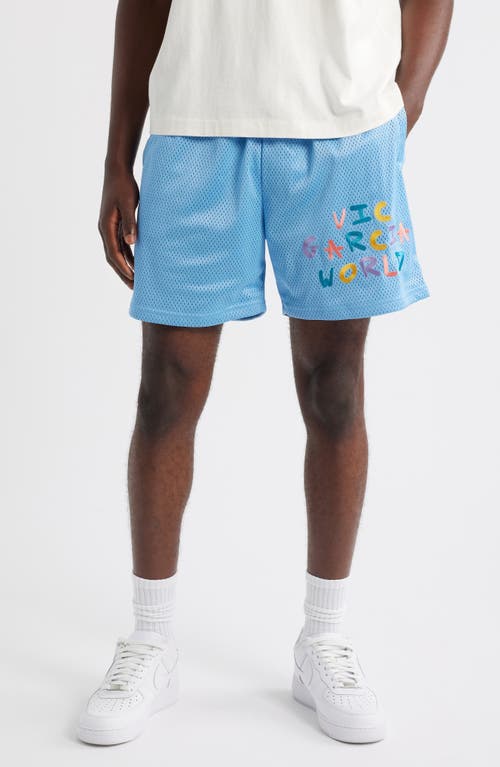 VIC GARCIA WORLD Drip Nylon Mesh Shorts in Royal  product