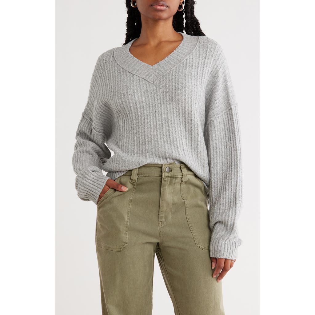 Abound V-neck Sweater In Gray