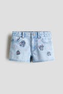 H&M Printed Denim Shorts