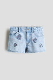 H&M Printed Denim Shorts