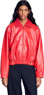 SANDRO Leather jacket