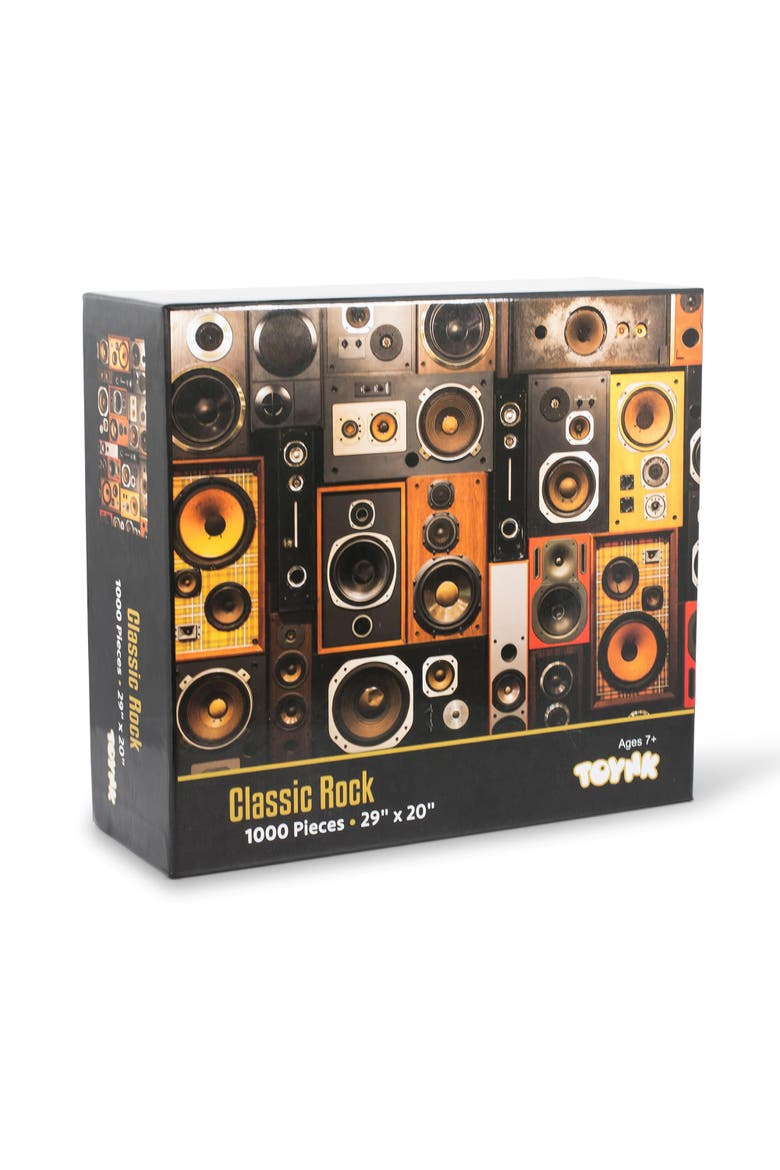 Classic Rock Music Surround Sound Systems 1000 Piece Jigsaw Puzzle, Main, color, Brown