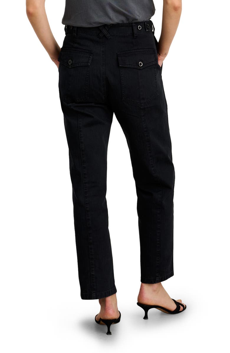 Alex Mill Neil Herringbone High Waist Straight Leg Utility Pants, Alternate, color, 