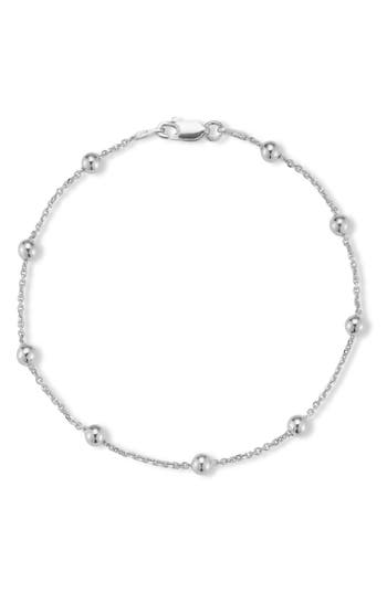 Glaze Jewelry Ball Station Bracelet In Silver - 8 Inch