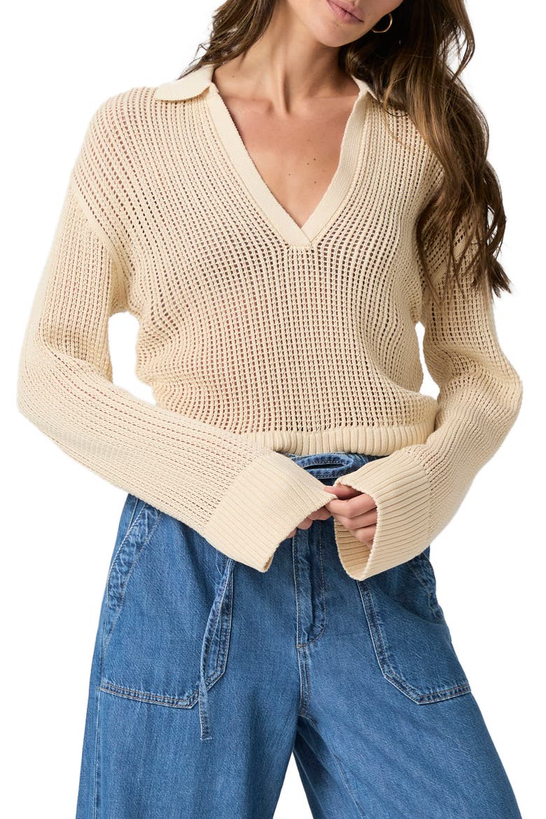 Riva Open Stitch Sweater, Main, color, NEUTRAL ECRU