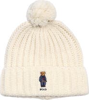 Polo Ralph Lauren Denim Bear Pompom Beanie