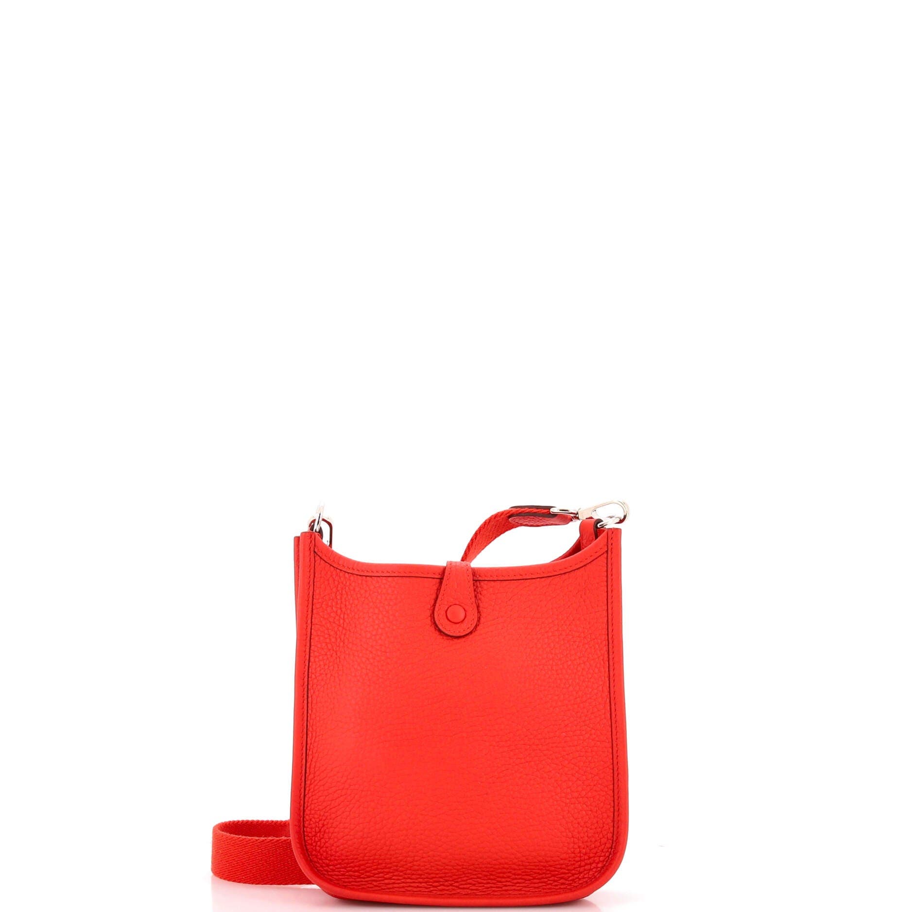 Pre-Owned Hermes Evelyne Bag Gen III Clemence TPM, Alternate, color, Rouge Tomate