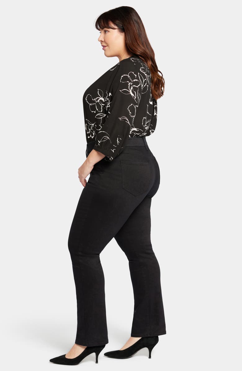NYDJ Marilyn Waist Match Straight Leg Jeans, Alternate, color, Black