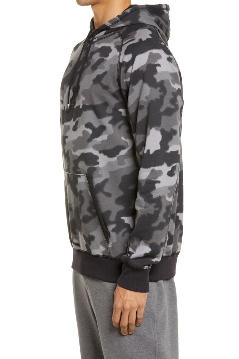 Men's Fleece Hoodie, Alternate, color, BLACK CAMO