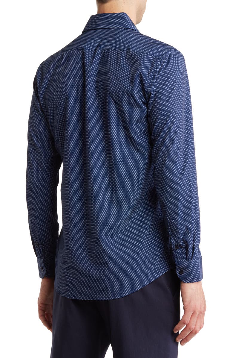 TOM BAINE Regular Fit Performance Stretch Long Sleeve Button Front Shirt, Alternate, color,