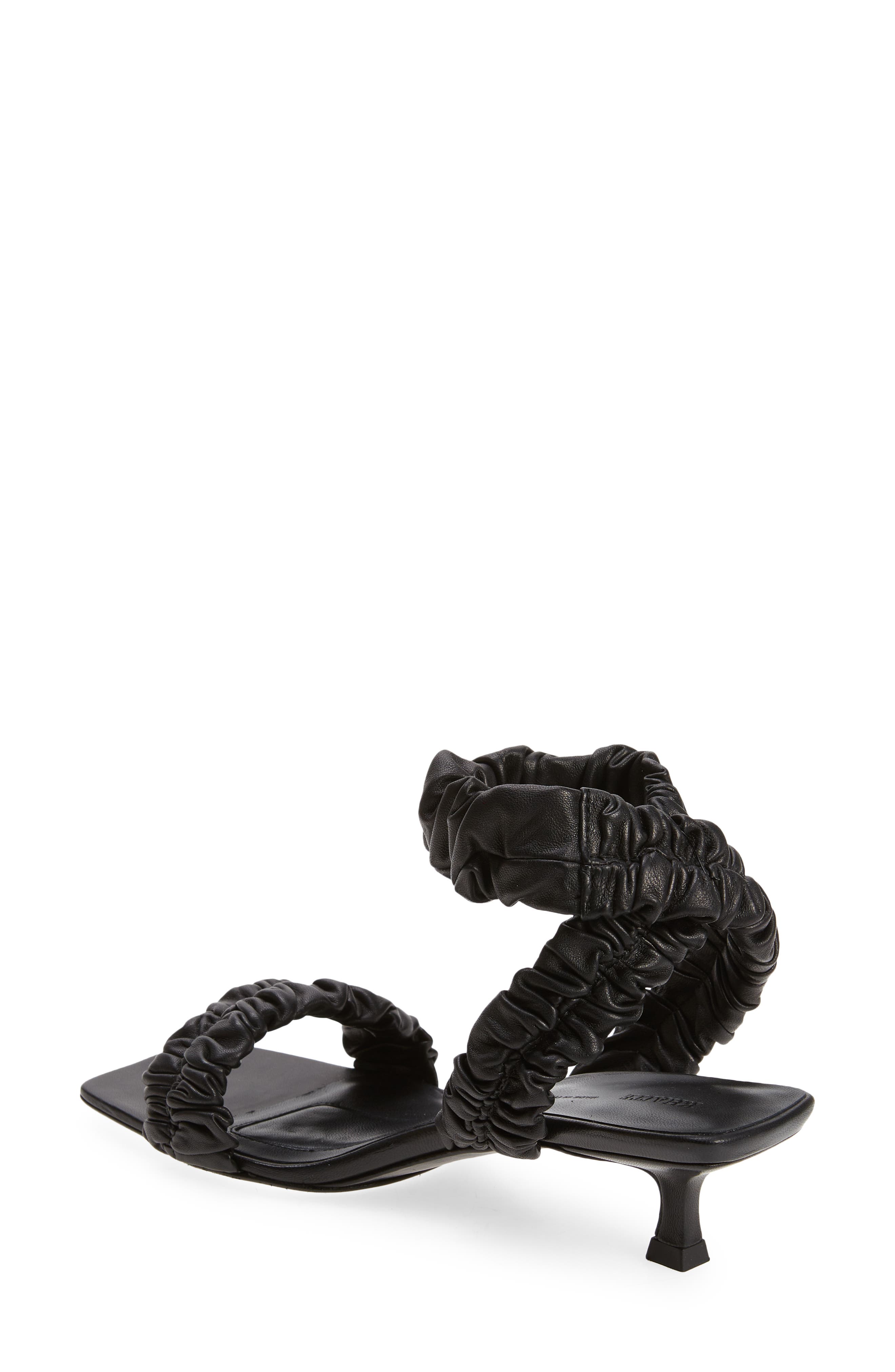 Lexington Kitten Heel Sandal, Alternate, color, BLACK