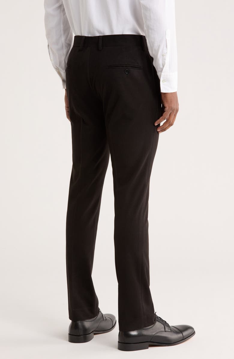 T.R. PREMIUM Slim Fit Flat Front Dress Pants, Alternate, color, Black