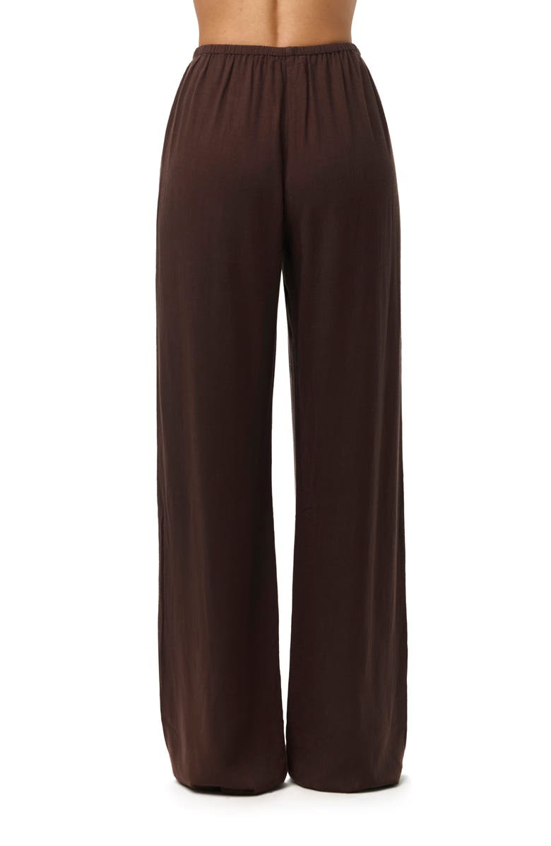 Naked Wardrobe Wide Leg Pants, Alternate, color, Dark Chocolate