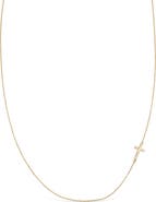 Bony Levy Sideways 14K Gold Cross Pendant Necklace