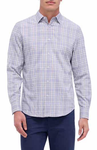Karl Shaped Fit Plaid Performance Button-Up Shirt