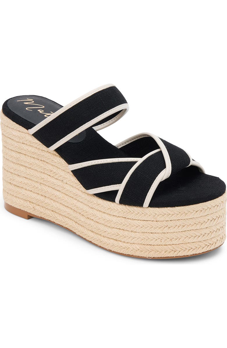 Matisse Palm Beach Platform Wedge Sandal, Main, color, Black