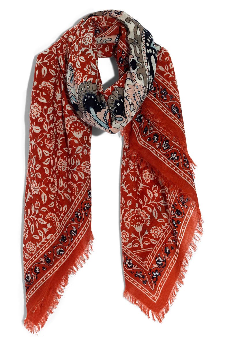 Madewell Greta Paisley Square Scarf, Alternate, color, 